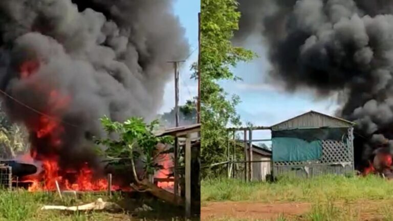 Tanques de combustível explodem em estação de garimpo