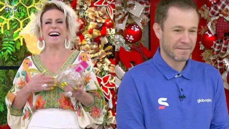 Ana Maria Braga se confunde e chama Tiago Leifert de ”meu namorado”