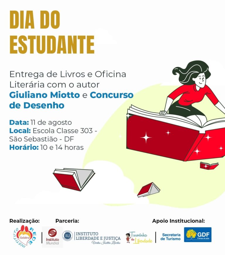 Instituto Rede Solidária e Secretaria de Turismo promovem evento literário em comemoração ao Dia do Estudante