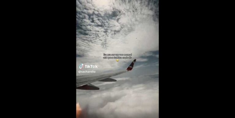 Vídeo: motor de avião explode e assusta passageiros durante voo