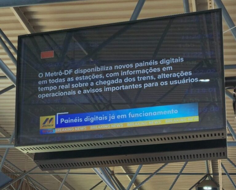 Estações do Metrô-DF ganham novos painéis informativos