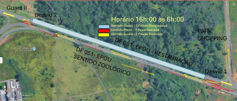 Recuperação asfáltica da EPGU começa neste sábado com alterações no trânsito