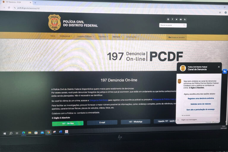 Chatbot da Polícia Civil já responde por 20% das denúncias anônimas no DF