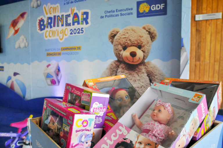 Campanha “Vem Brincar Comigo 2025” inicia arrecadação de brinquedos para mais de 20 mil crianças do DF