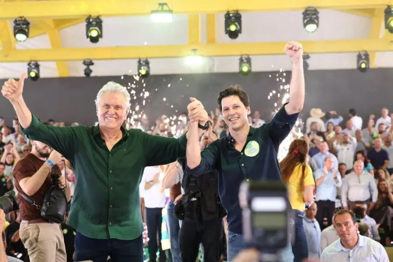 Caiado lança Daniel Vilela como pré-candidato ao governo de Goiás em grande ato político em Jaraguá