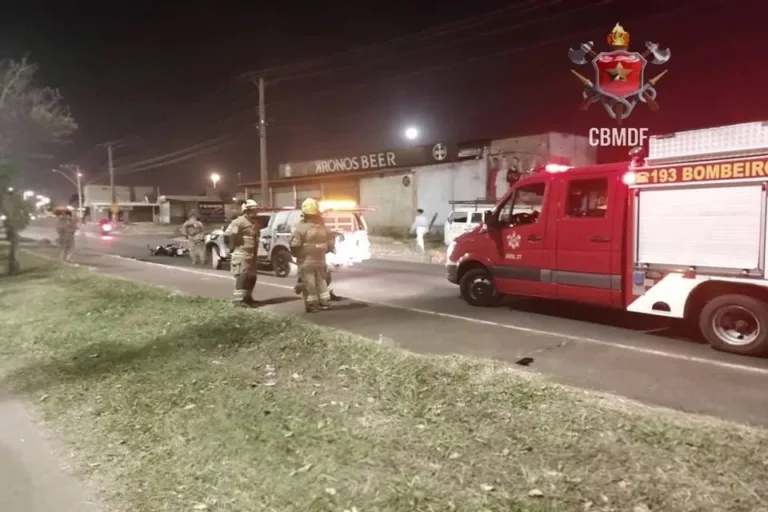 Homem fica em estado grave após ser atropelado por moto no DF
