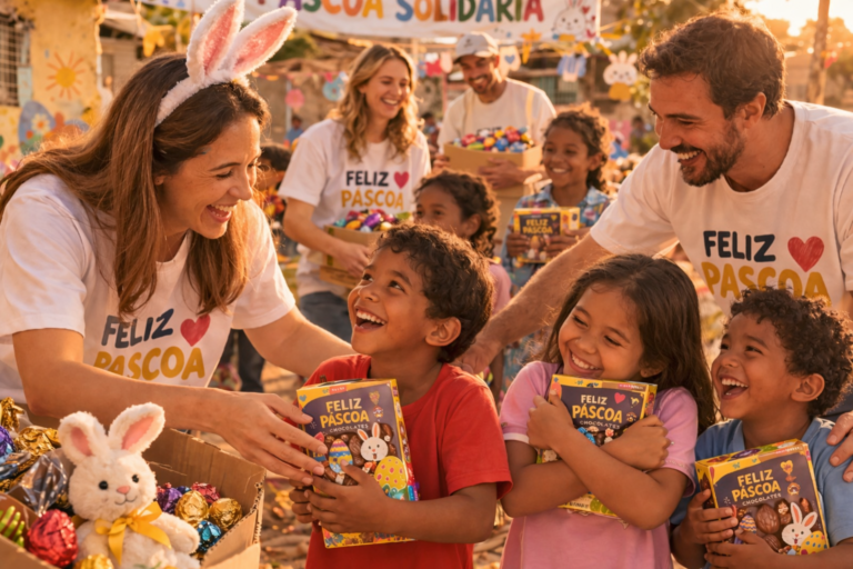 Campanha de Páscoa do Instituto Rede Solidária arrecada doações para levar alegria a crianças