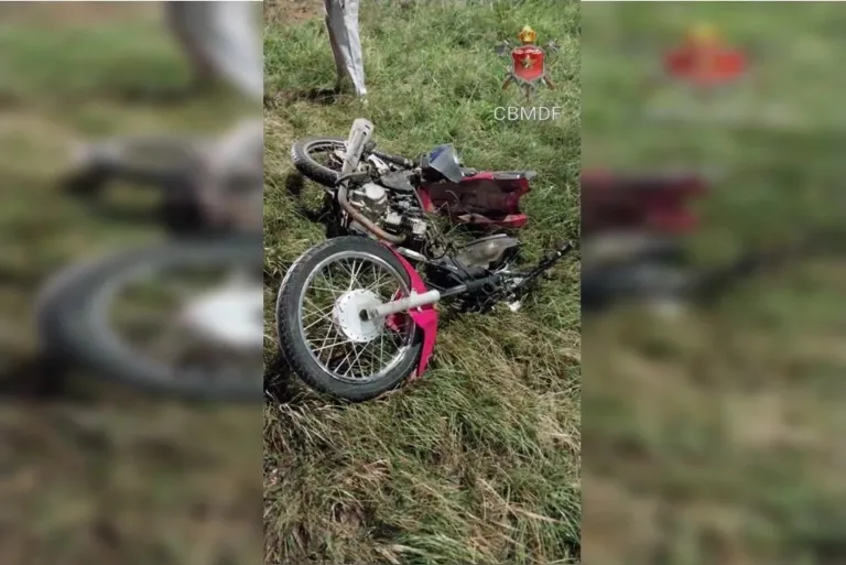 Acidente envolvendo caminhão, carro e moto deixa homem em estado grave