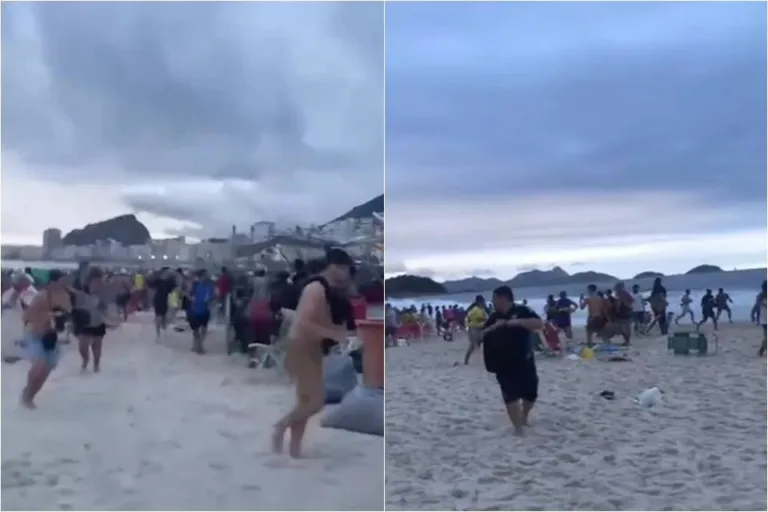 VÍDEO: Torcedores do Fluminense e Boca Juniors brigam em Copacabana