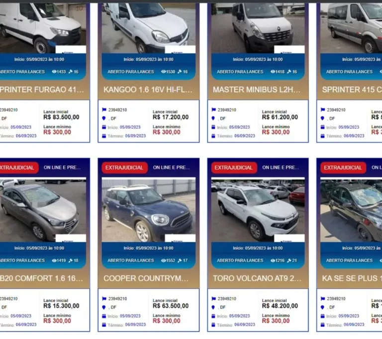 Veja veículos “arrematados” em falso leilão que fez 200 vítimas no DF