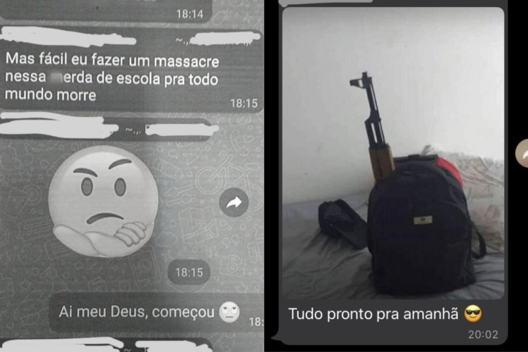 Adolescente posta foto de fuzil e sugere massacre em escola de Goiás