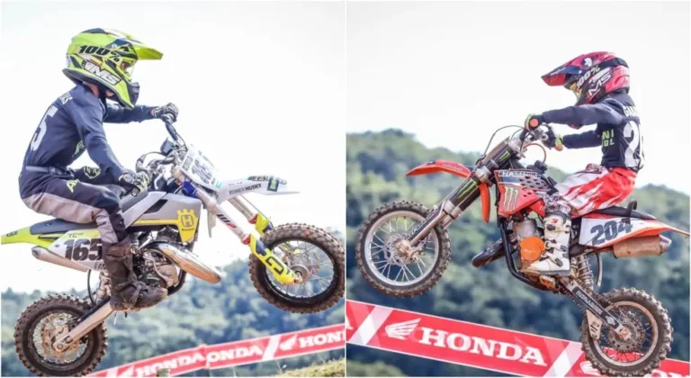 Irmãos conquistam mais de 300 troféus em competições de motocross infantil