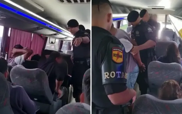 Suspeito de estupro é preso dentro de ônibus enquanto fugia