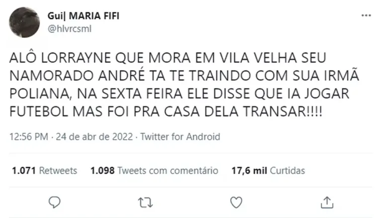 Mulher descobre traição após jovem expor no twitter conversa que ouviu em ônibus