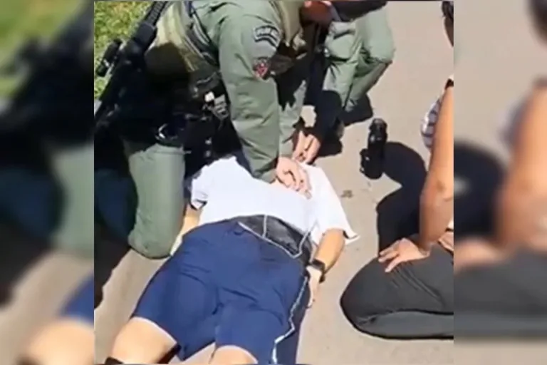 Vídeo: homem desmaia durante caminhada e é reanimado por PMs do DF