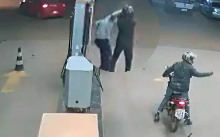 Frentista é baleado na cabeça durante tentativa de assalto e sai andando