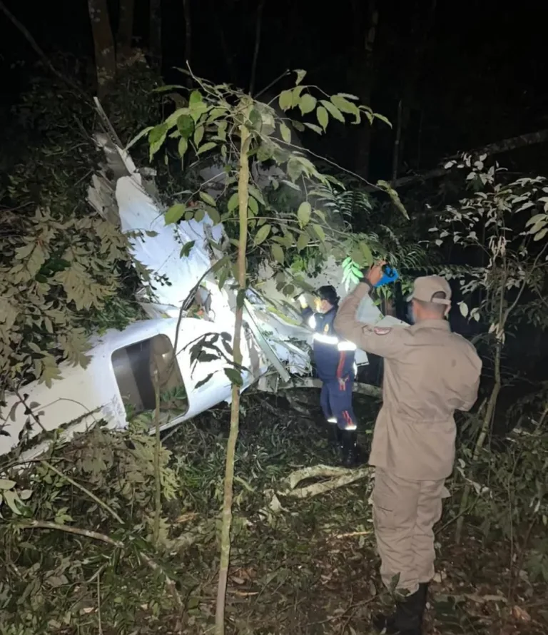 Quatro pessoas morrem em queda de avião em região de mata no Mato Grosso