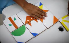 Água Mineral recebe bancos com azulejos criados a partir de desenhos de estudantes