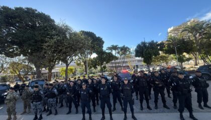 Policiais militares participam da Operação Força Total no Distrito Federal