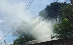 Fumaça provocada por queima irregular em Vicente Pires