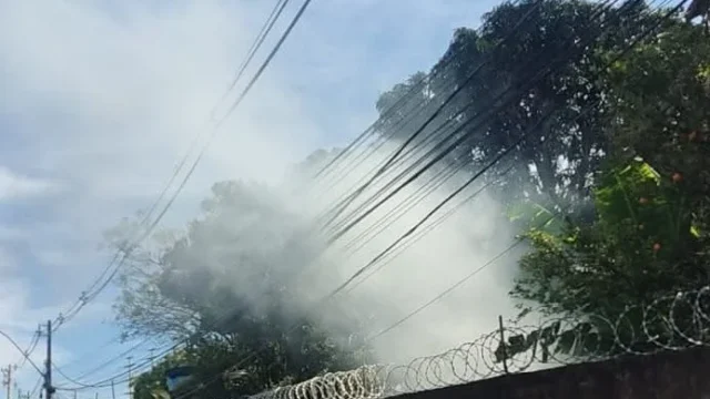 Fumaça provocada por queima irregular em Vicente Pires