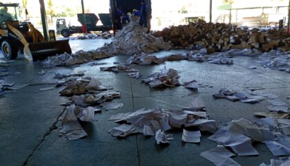 Documentos da Semob são preparados para reciclagem