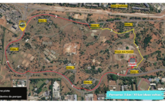 Mapa do percurso da corrida Corre Pro Match no Parque da Cidade