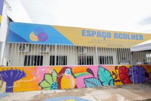 Fachada de unidade do Espaço Acolher no Distrito Federal