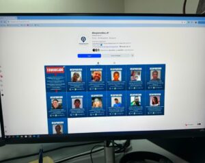 Tela exibe perfil oficial com cartazes de pessoas desaparecidas no Distrito Federal
