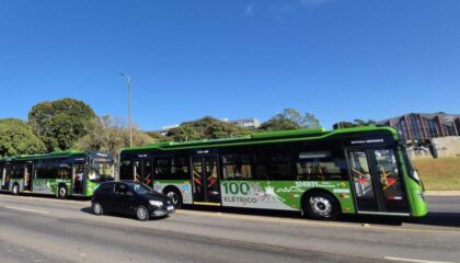 Ônibus elétrico do transporte público do Distrito Federal