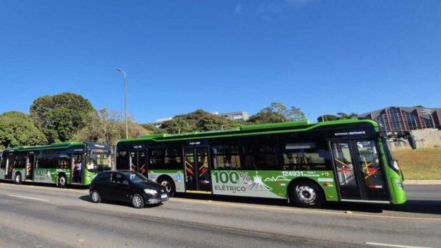 Ônibus elétrico do transporte público do Distrito Federal