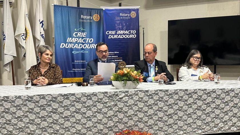Rotary Club de Brasília recebe governador do Distrito 4530 e apresenta agenda de ações sociais